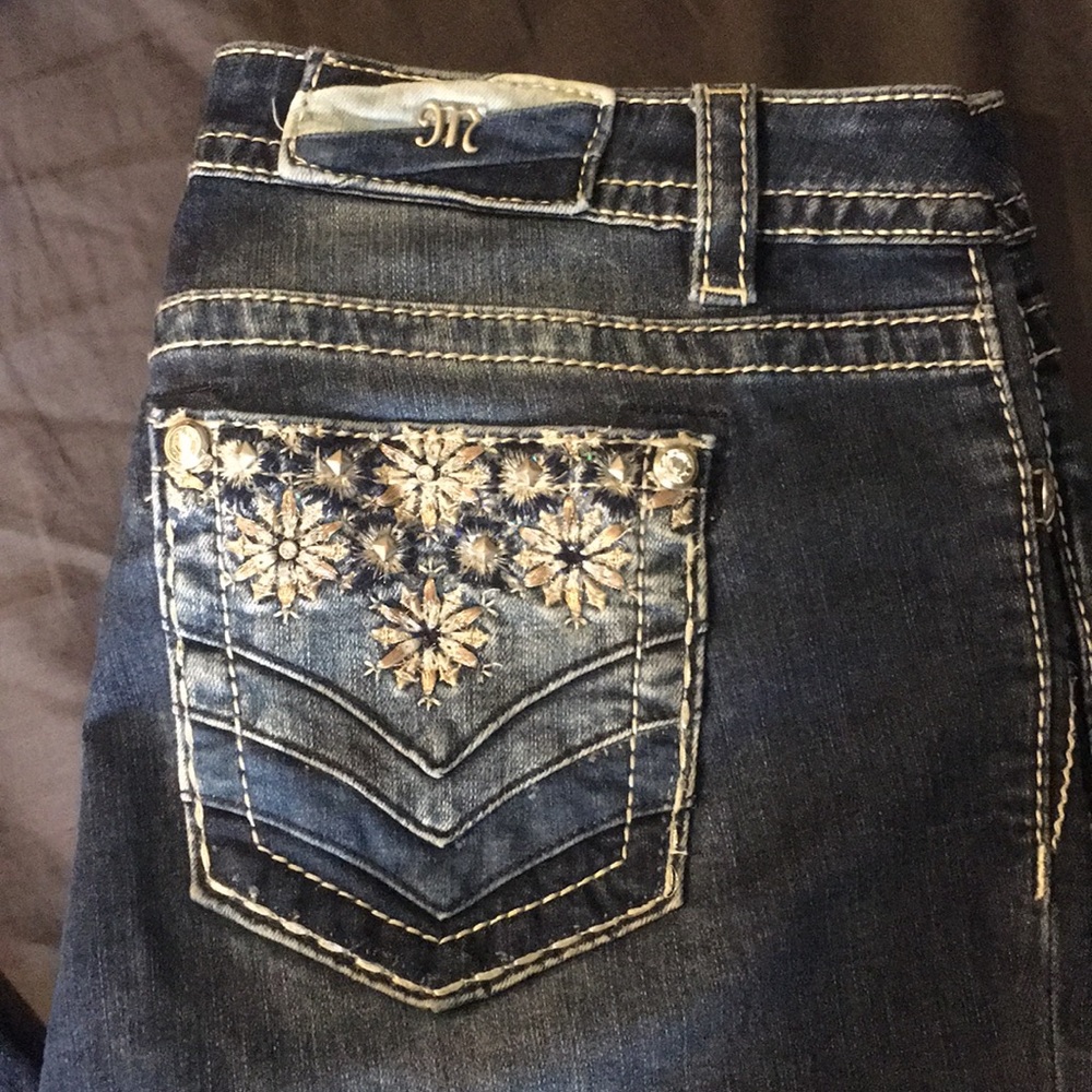 Miss me jeans flower pockets
